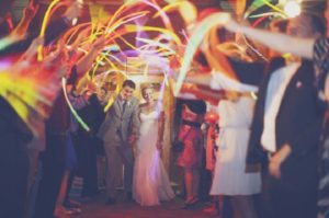 glow stick wedding exit